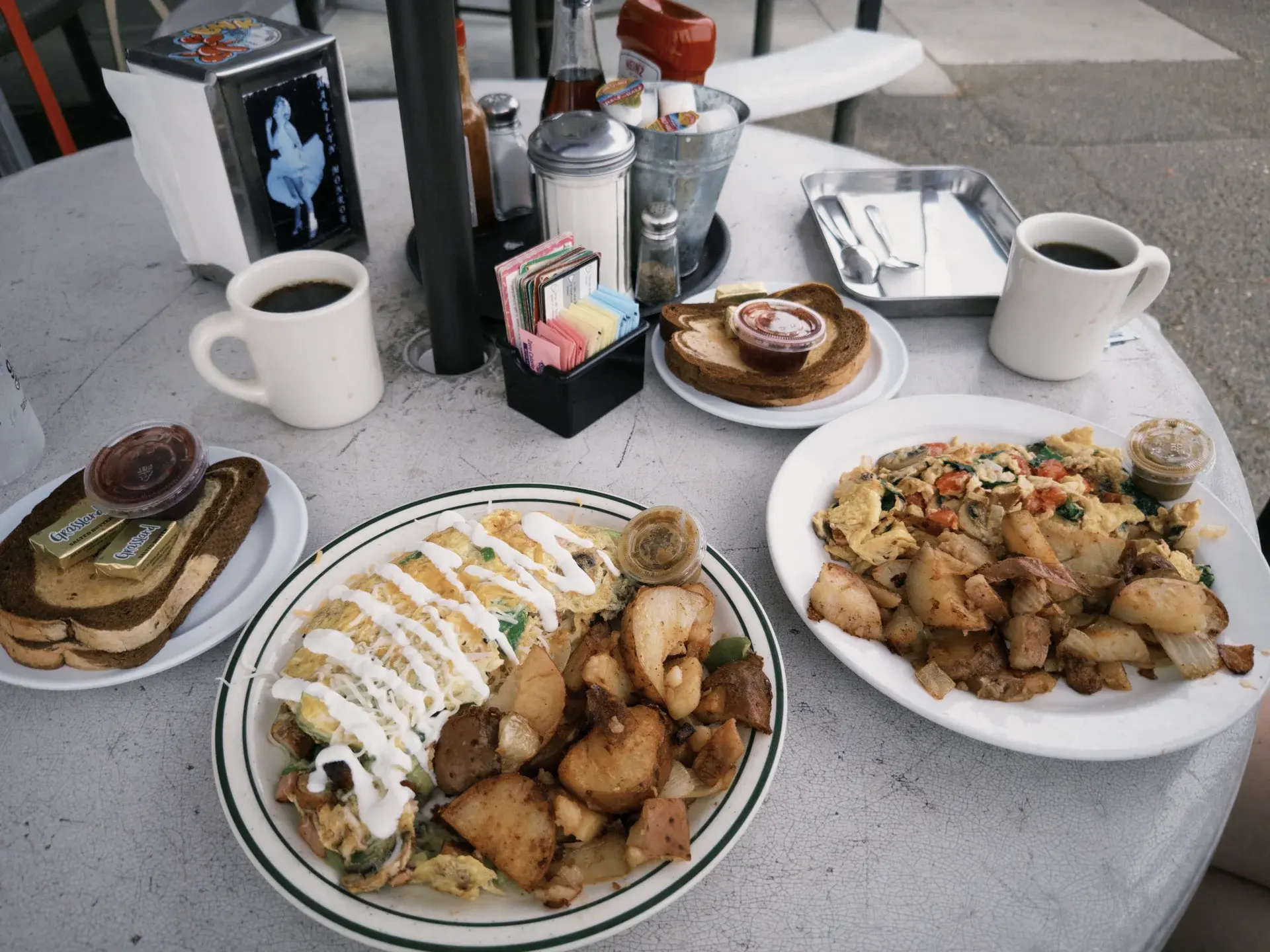 Breakfast and coffee for two