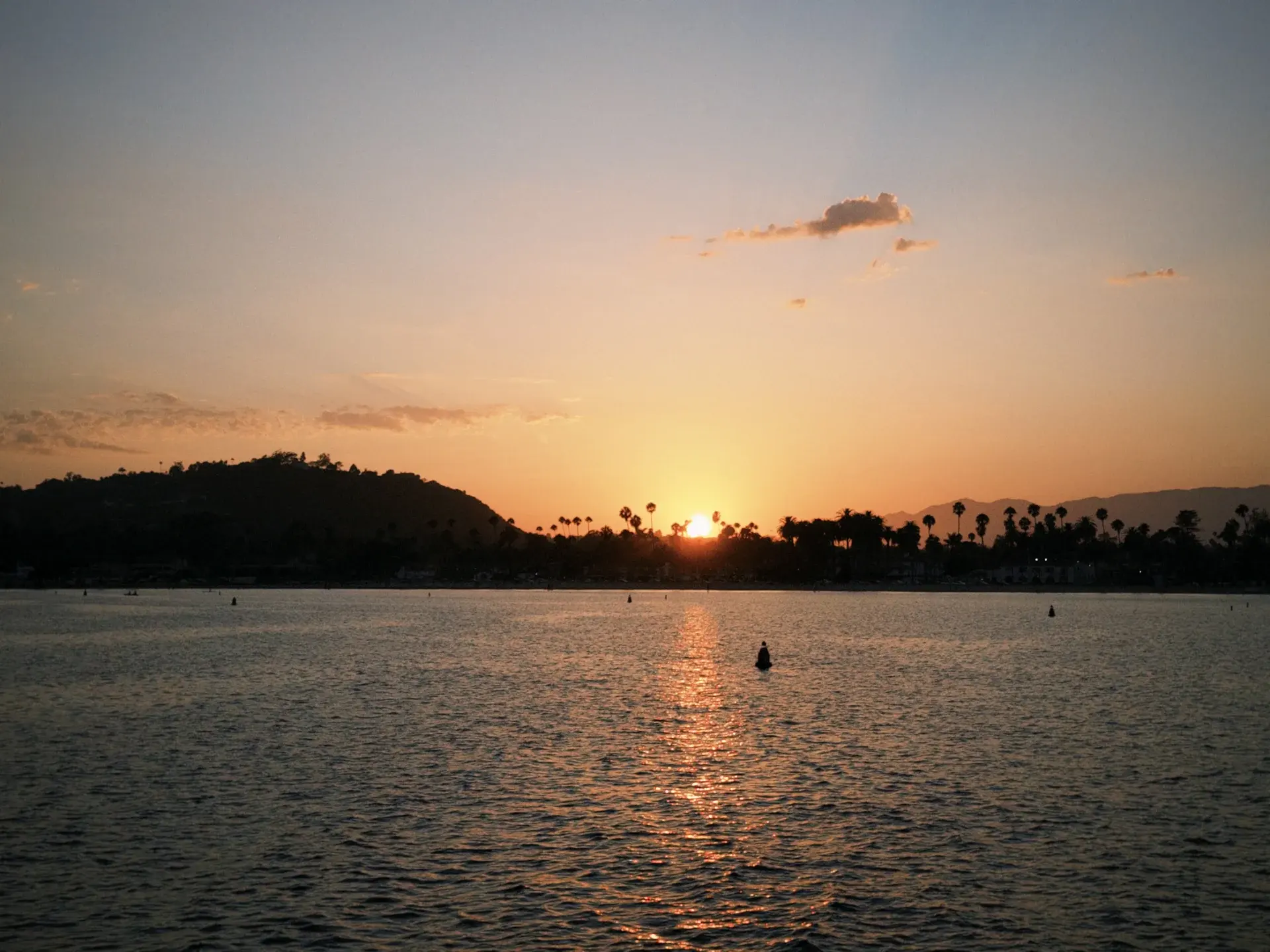 Sunset over the harbor