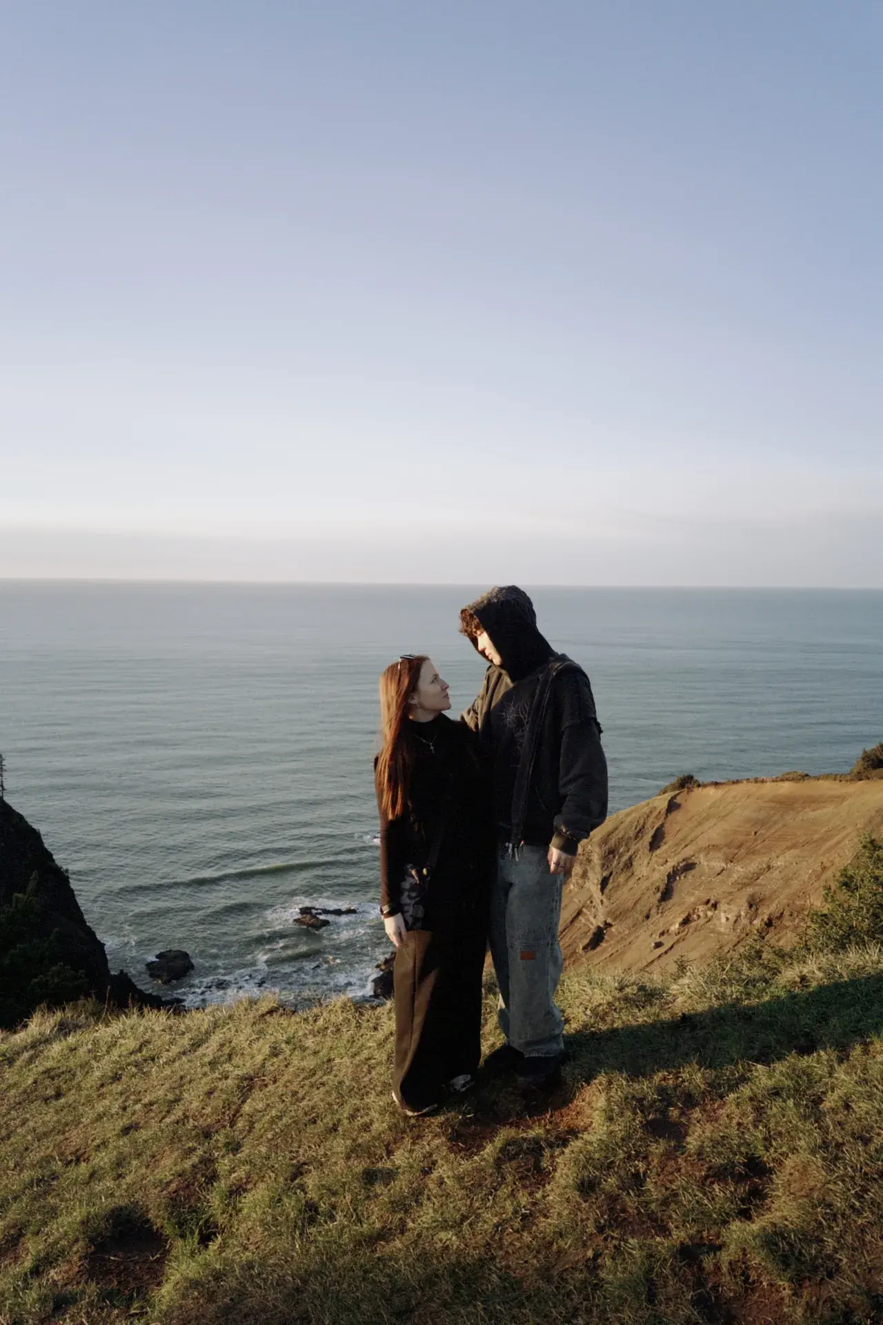 My girlfriend and me on God's Thumb at sunset